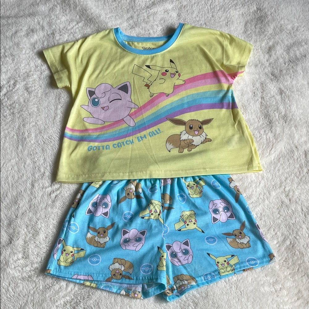 Pokemon Kids Pajamas Set - Yellow and Blue